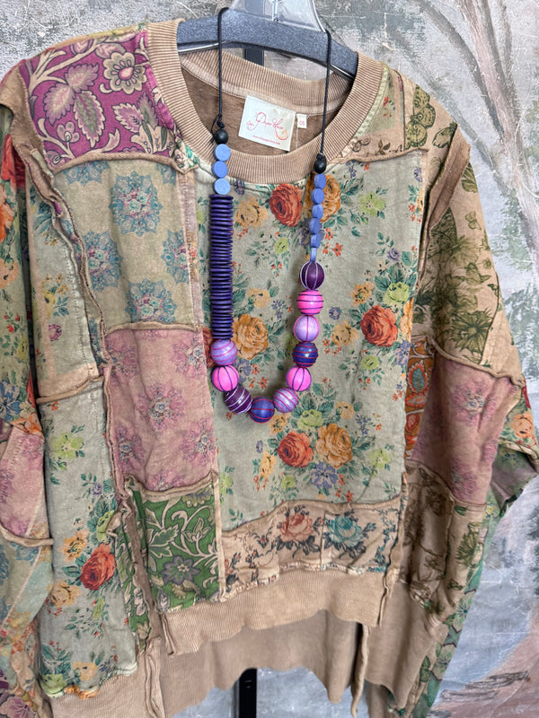PL-C832 Patchwork Sweatshirt