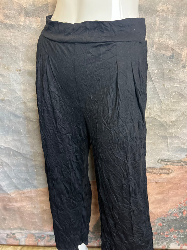 24054 Crinkle Pants-Black