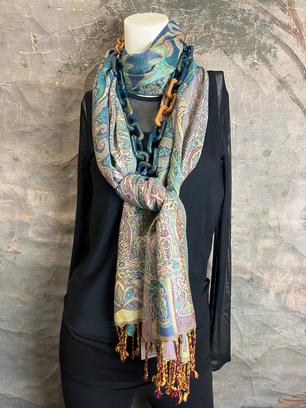 16630 ANU REVERSIBLE SCARF-BUTTER PAISLEY