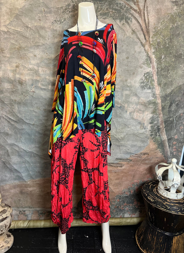 CV-3911 Jade Pant -Hibiscus