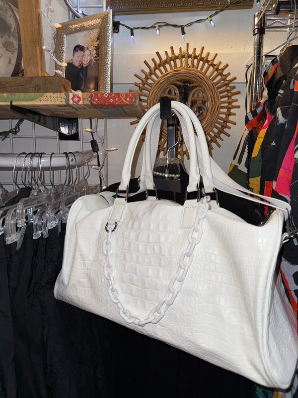Glam Croc Tote Bag w/chain