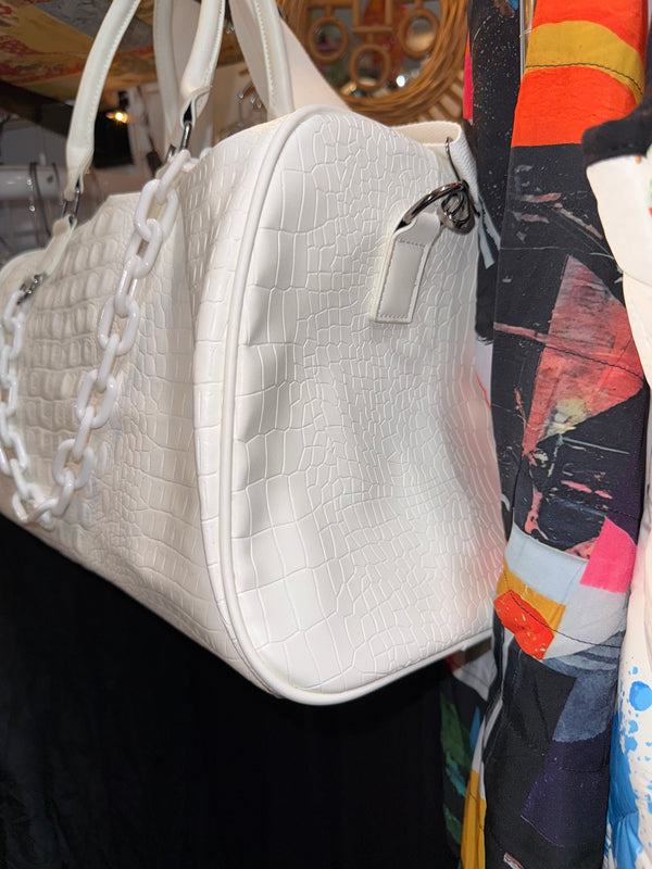 Glam Croc Tote Bag w/chain