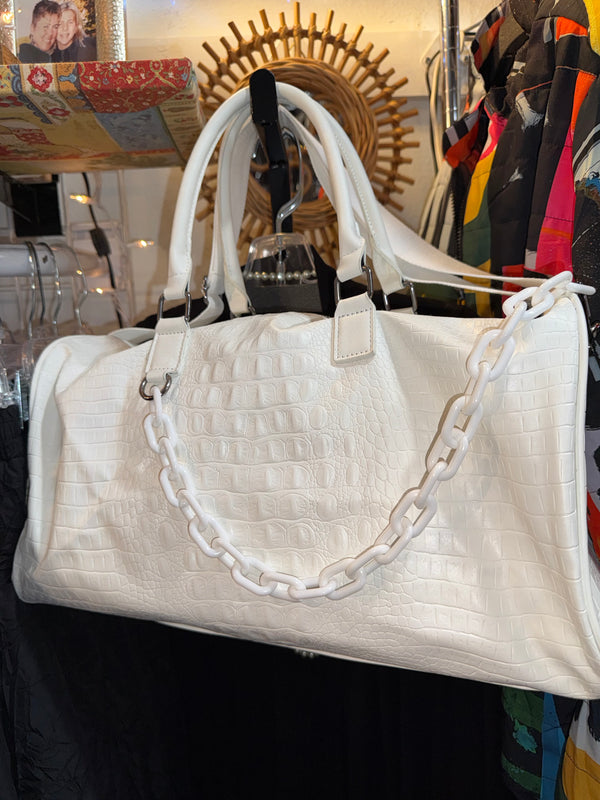 Glam Croc Tote Bag w/chain