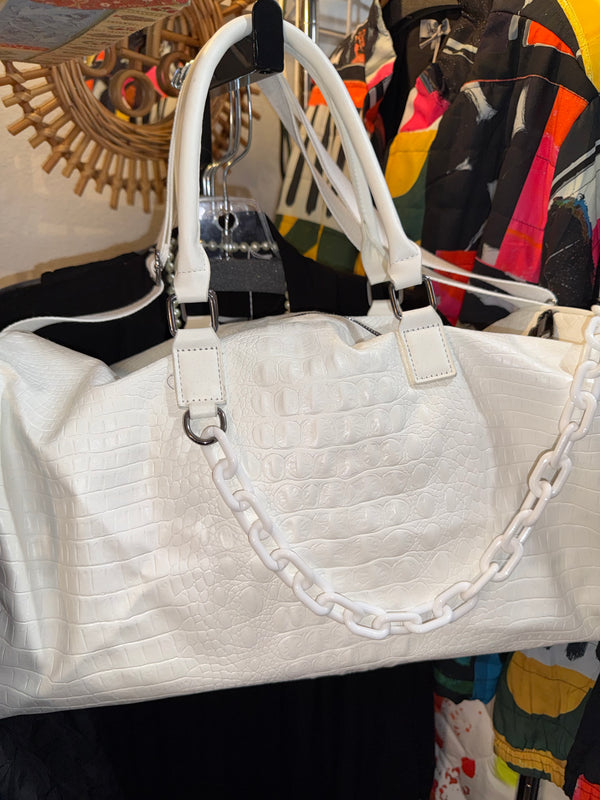 Glam Croc Tote Bag w/chain
