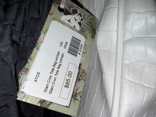 Glam Croc Tote Bag w/chain