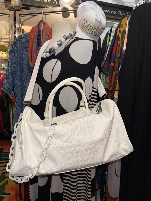 Glam Croc Tote Bag w/chain