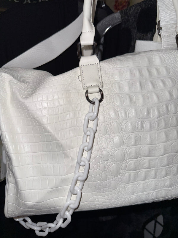 Glam Croc Tote Bag w/chain