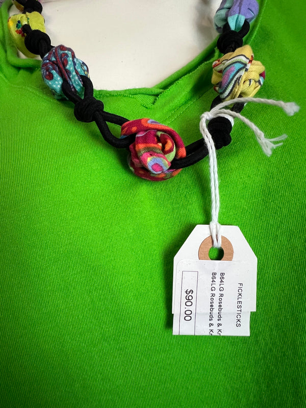 B64LG Rosebuds & Knots Necklace