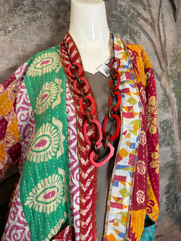 SS6142 Speak Love Kantha Jacket-B