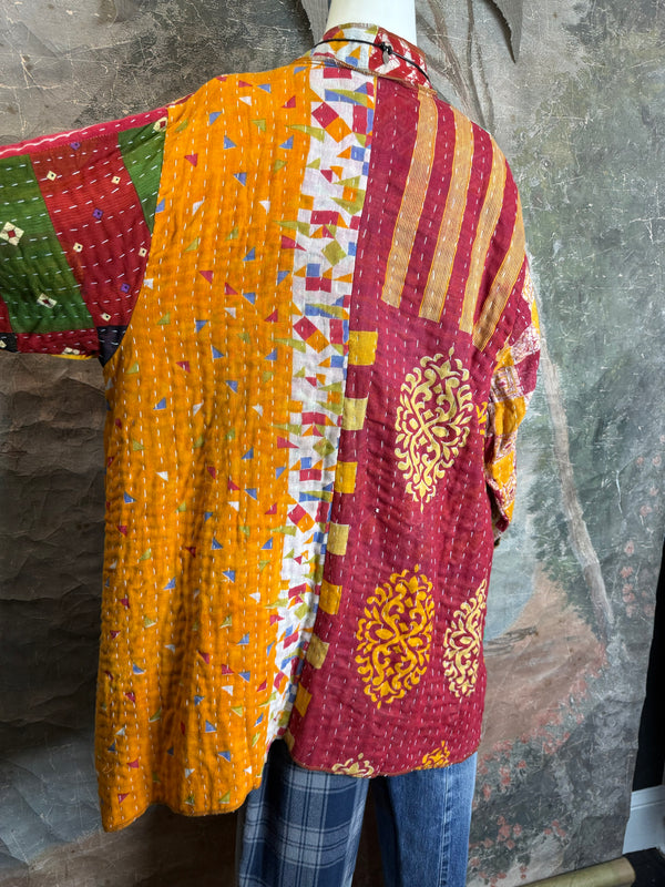 SS6142 Speak Love Kantha Jacket-B