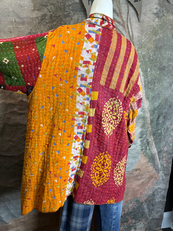 SS6142 Speak Love Kantha Jacket-B