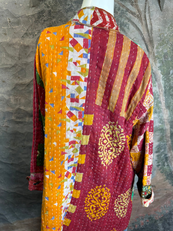 SS6142 Speak Love Kantha Jacket-B