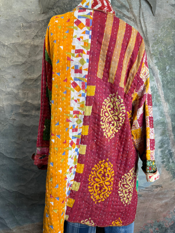 SS6142 Speak Love Kantha Jacket-B