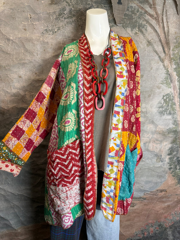 SS6142 Speak Love Kantha Jacket-B