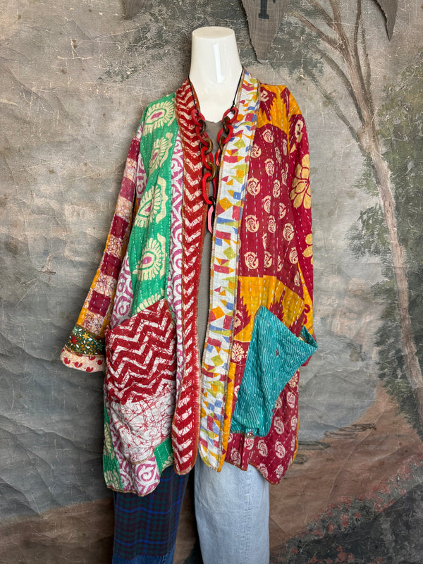 SS6142 Speak Love Kantha Jacket-B