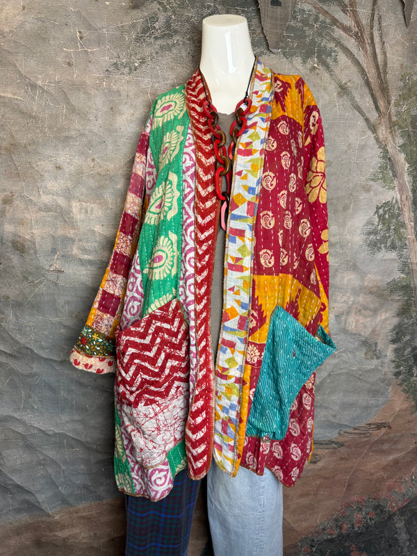 SS6142 Speak Love Kantha Jacket-B