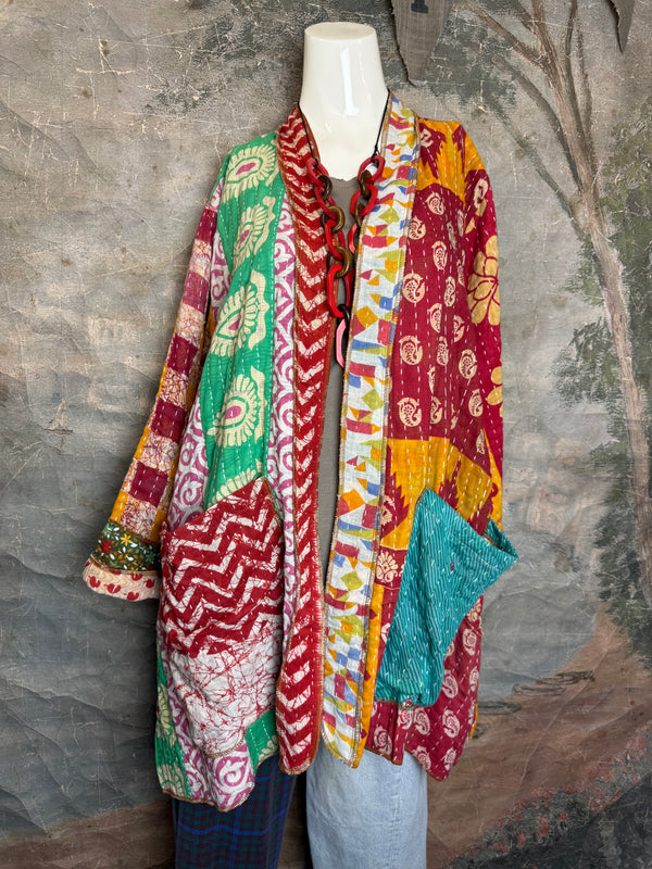 SS6142 Speak Love Kantha Jacket-B