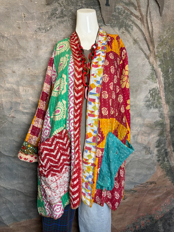SS6142 Speak Love Kantha Jacket-B