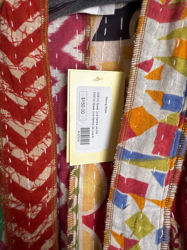 SS6142 Speak Love Kantha Jacket-B