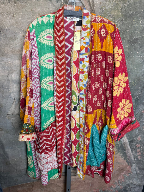 SS6142 Speak Love Kantha Jacket-B