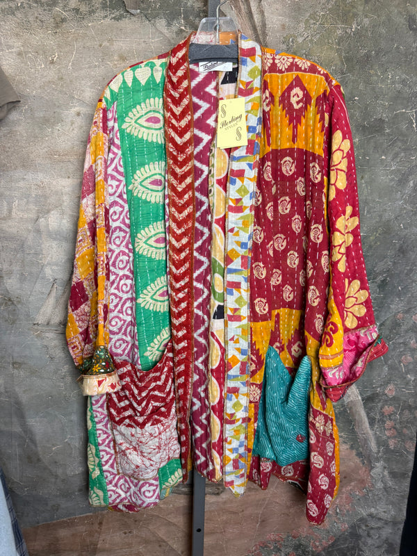 SS6142 Speak Love Kantha Jacket-B
