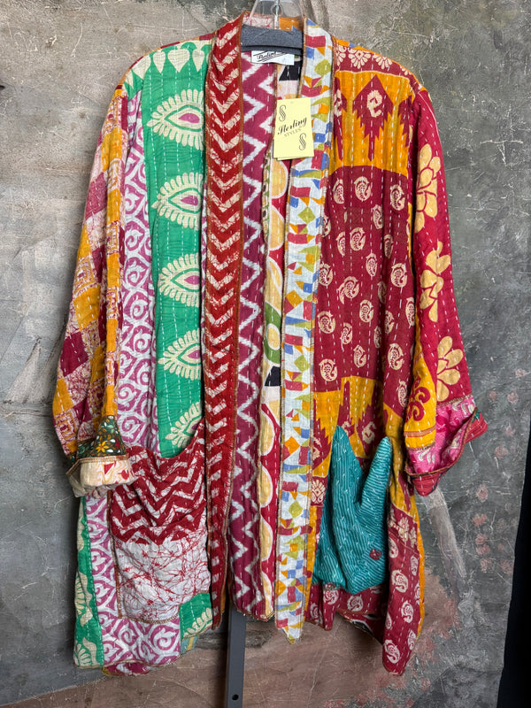 SS6142 Speak Love Kantha Jacket-B