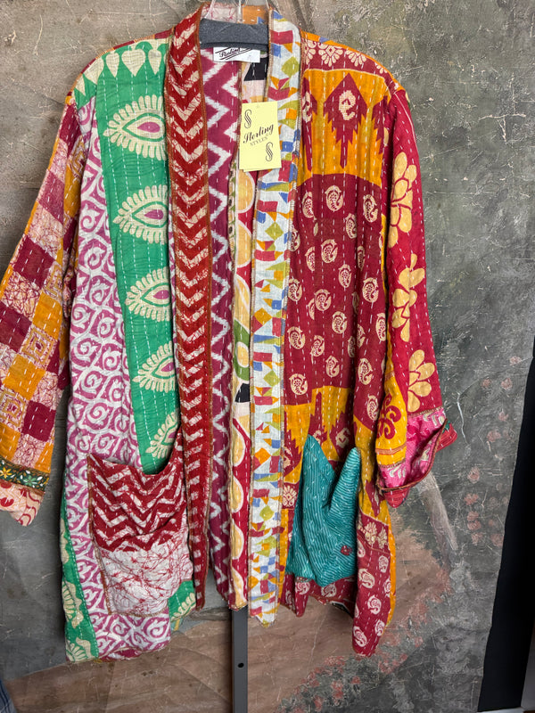 SS6142 Speak Love Kantha Jacket-B