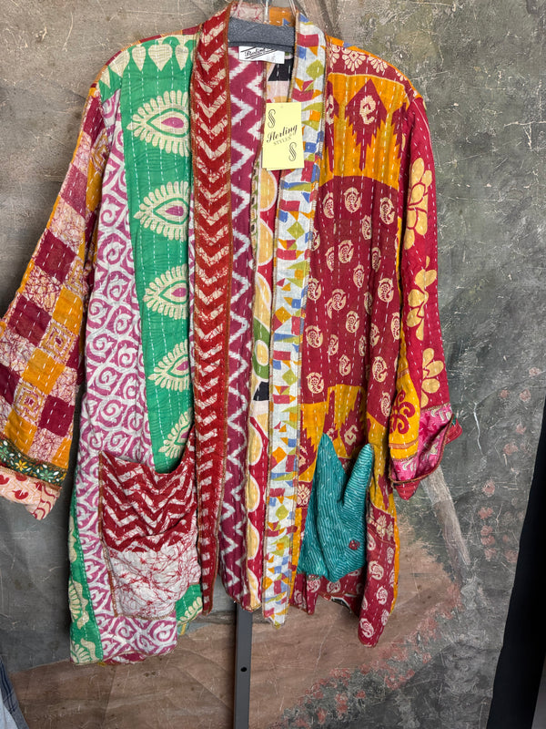 SS6142 Speak Love Kantha Jacket-B