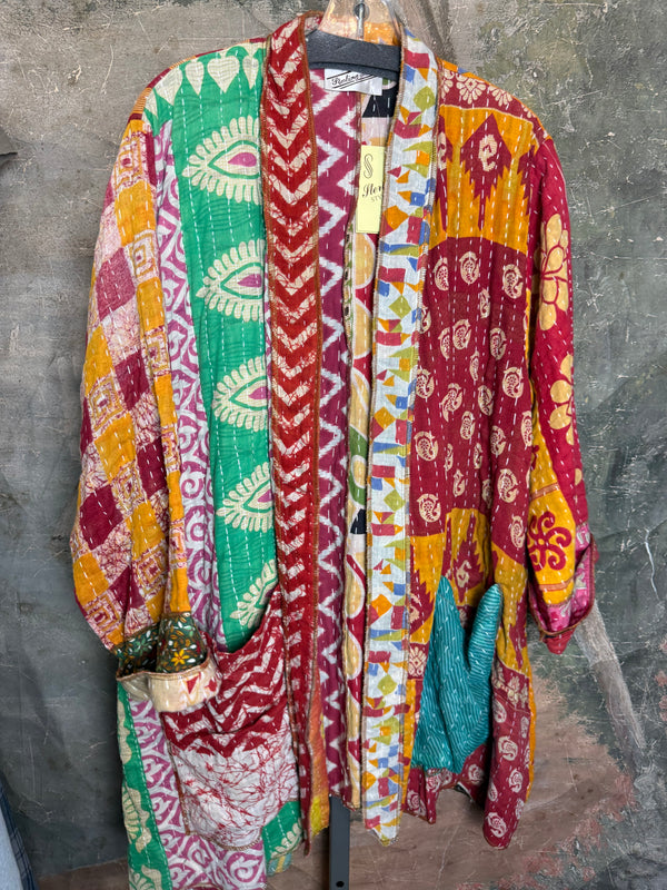 SS6142 Speak Love Kantha Jacket-B