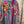 Load image into Gallery viewer, Fiesta denim boyfriend shirt with vibrant multicolor floral embroidery on chambray blue, displayed on hanger with pink l - 10
