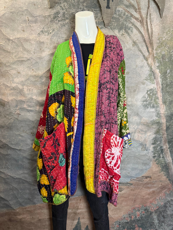 SS6142 Speak Love Kantha Jacket-D