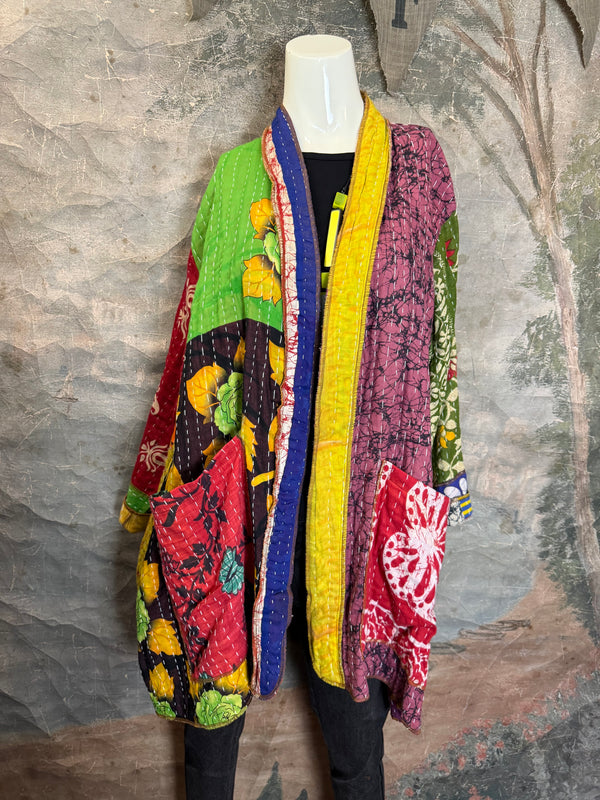 SS6142 Speak Love Kantha Jacket-D