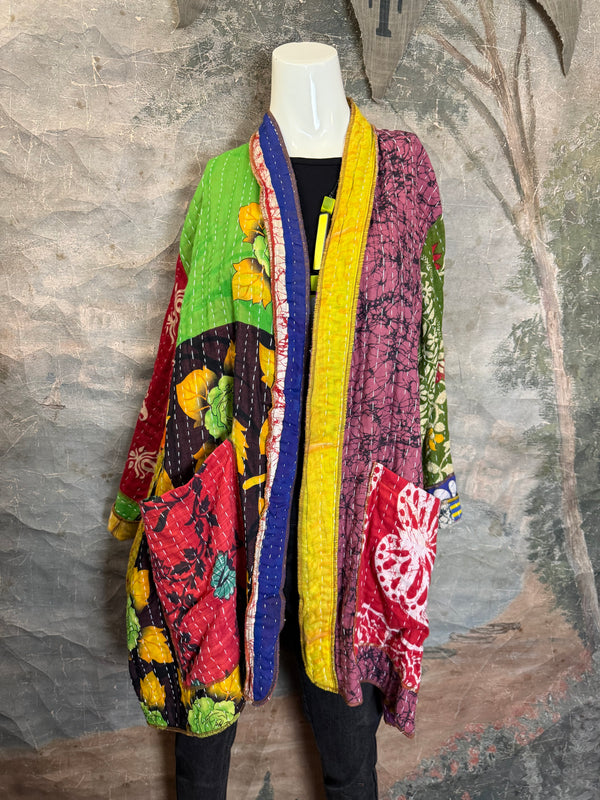 SS6142 Speak Love Kantha Jacket-D