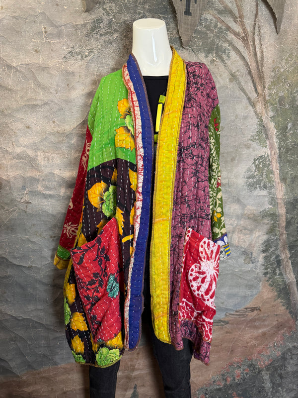 SS6142 Speak Love Kantha Jacket-D