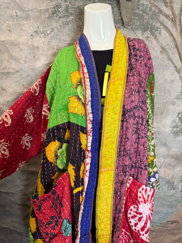 SS6142 Speak Love Kantha Jacket-D