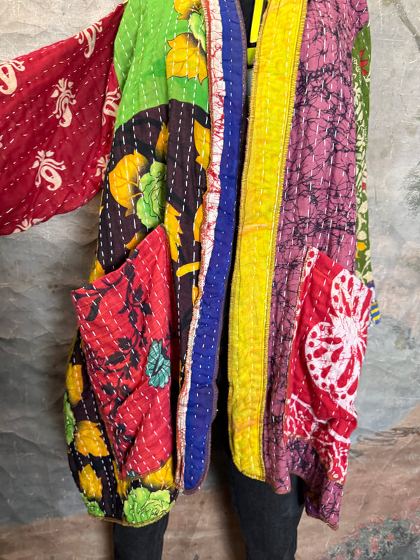 SS6142 Speak Love Kantha Jacket-D