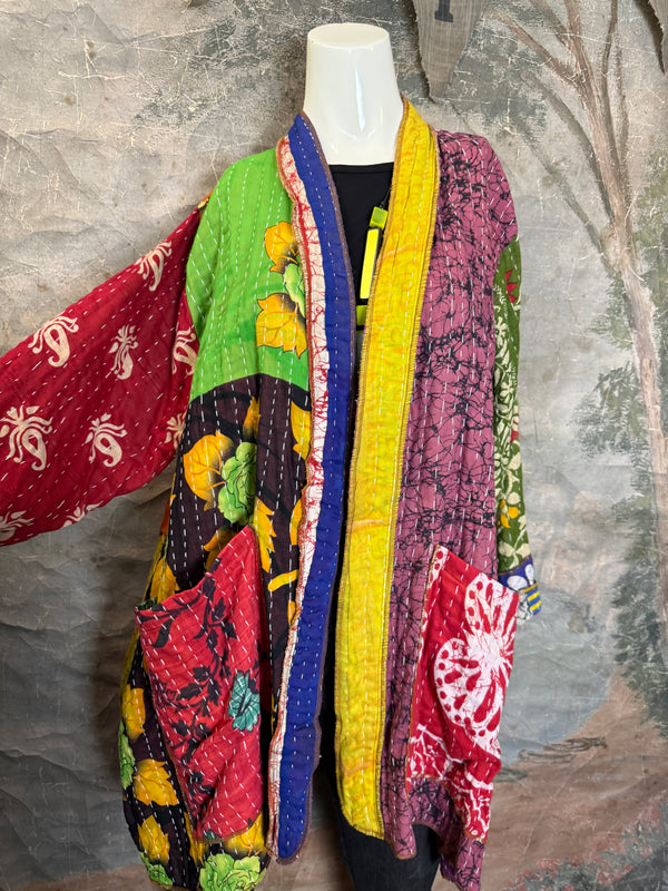 SS6142 Speak Love Kantha Jacket-D