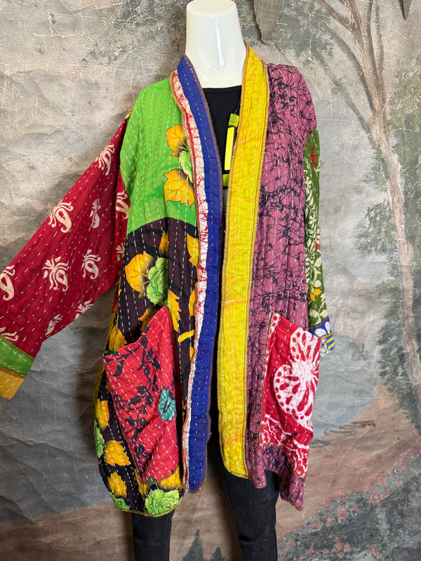 SS6142 Speak Love Kantha Jacket-D