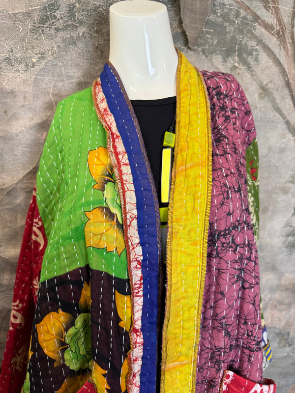 SS6142 Speak Love Kantha Jacket-D