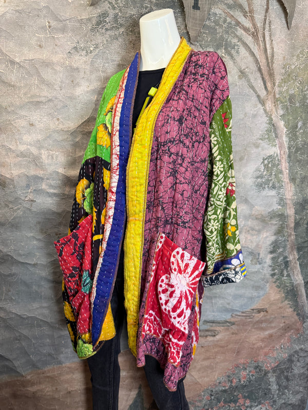 SS6142 Speak Love Kantha Jacket-D