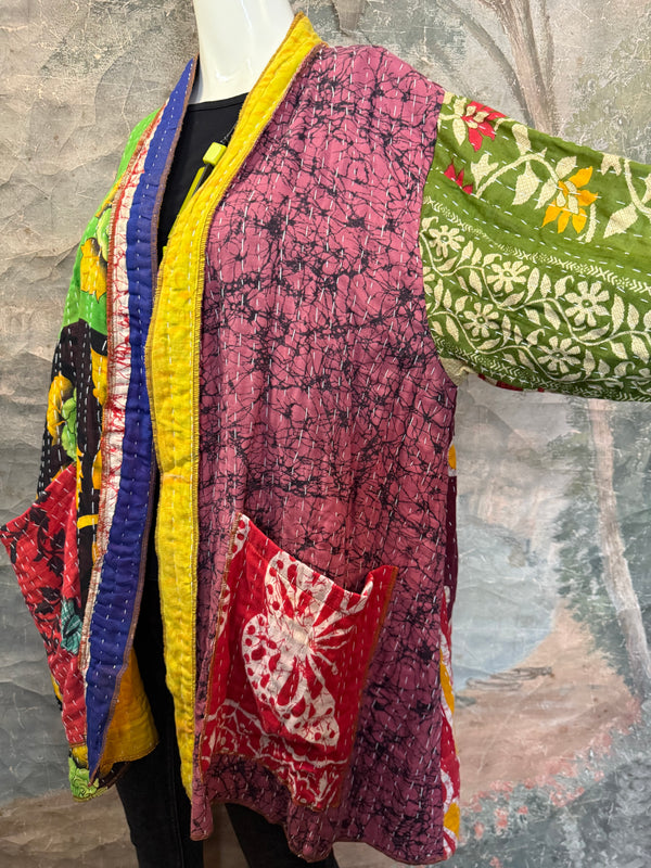 SS6142 Speak Love Kantha Jacket-D