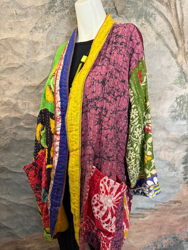 SS6142 Speak Love Kantha Jacket-D