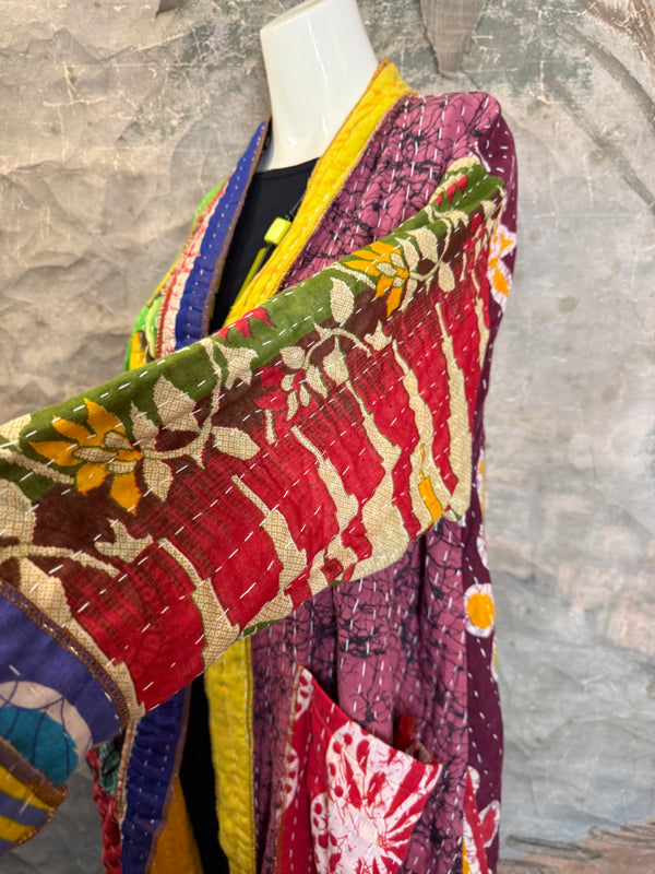 SS6142 Speak Love Kantha Jacket-D