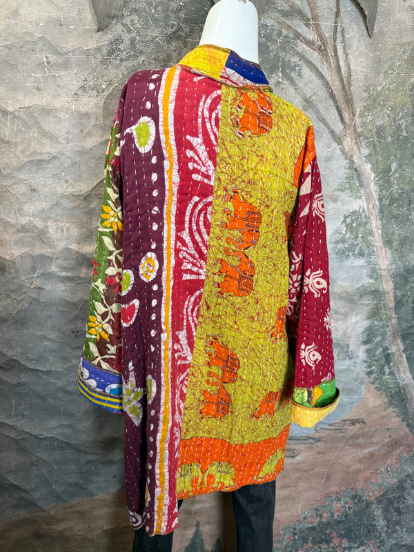 SS6142 Speak Love Kantha Jacket-D