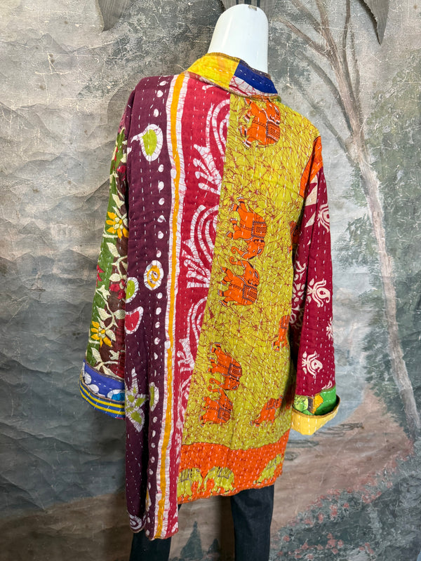 SS6142 Speak Love Kantha Jacket-D