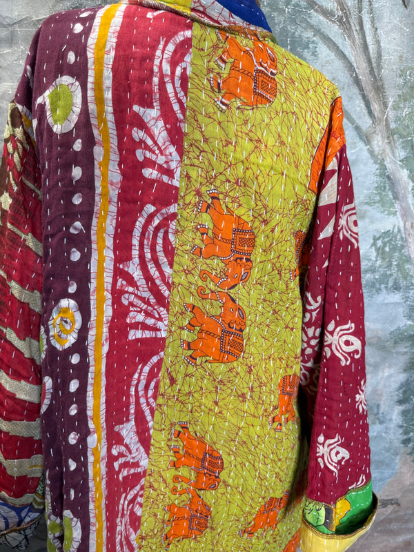 SS6142 Speak Love Kantha Jacket-D
