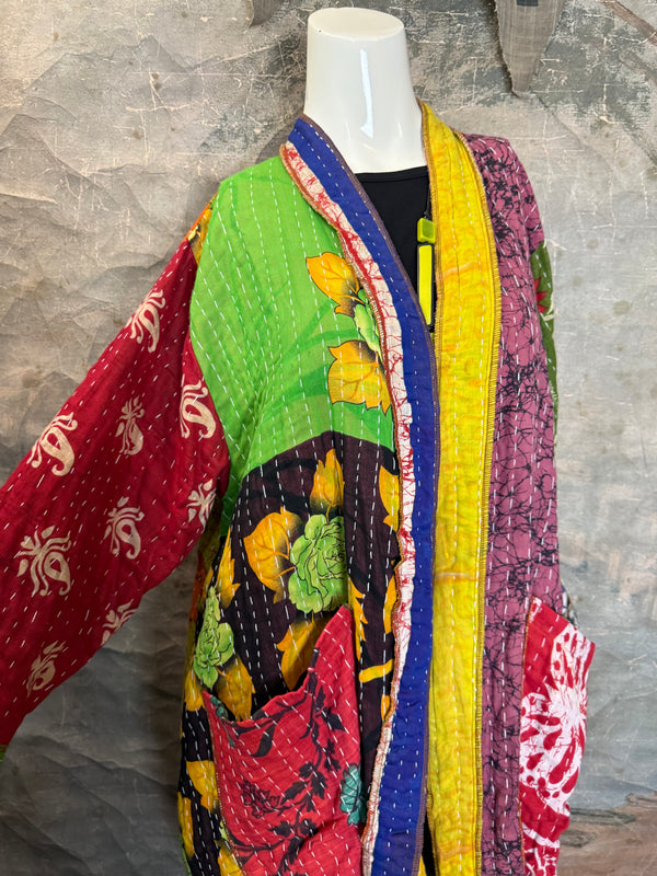 SS6142 Speak Love Kantha Jacket-D