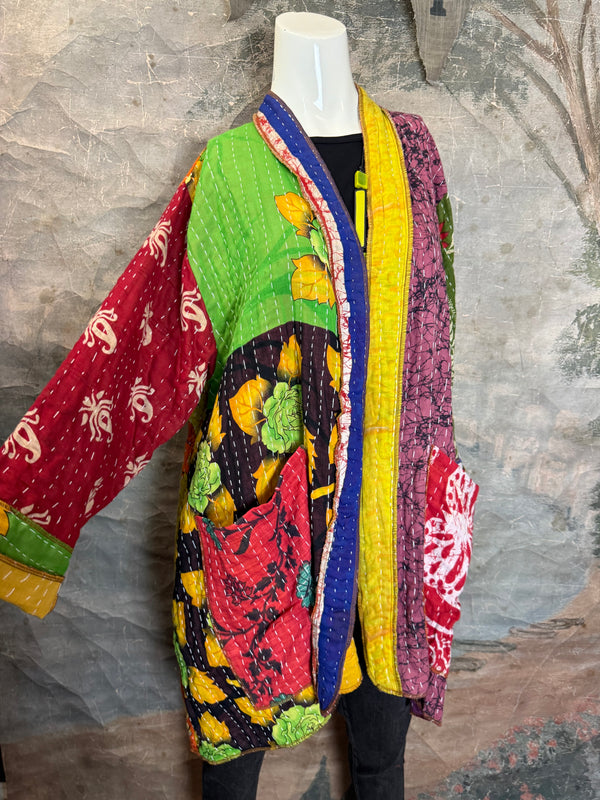 SS6142 Speak Love Kantha Jacket-D