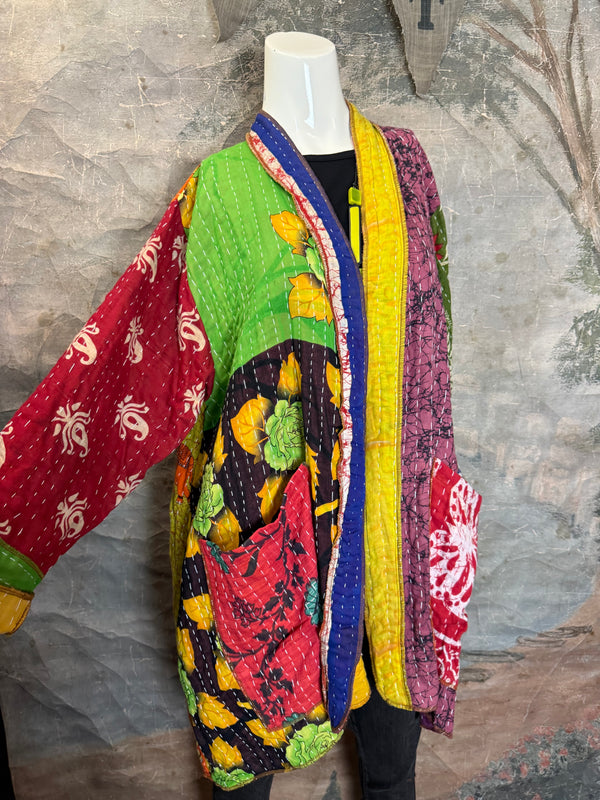 SS6142 Speak Love Kantha Jacket-D