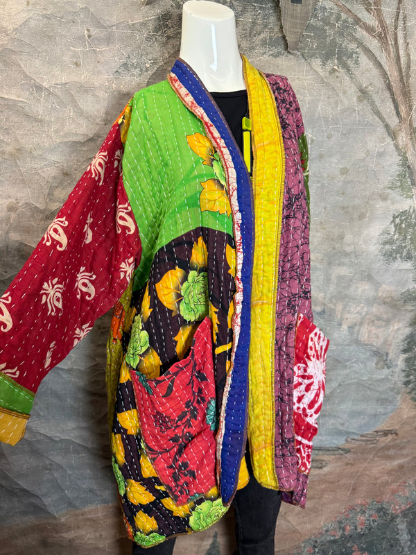 SS6142 Speak Love Kantha Jacket-D